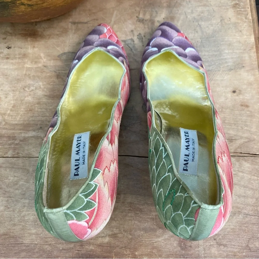 Paul Mayer Heals Stunning feather print! kitten heal pastel size 9‎